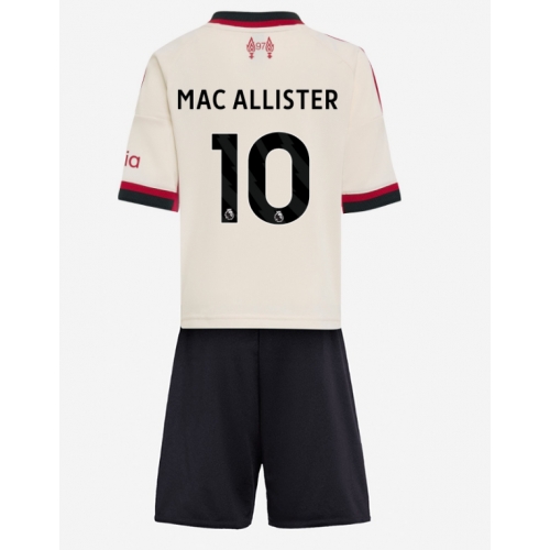 Billige Fotballdrakt Liverpool Alexis Mac Allister #10 Replika Bortedraktsett Barn 2025-26 Kortermet (med bukser)